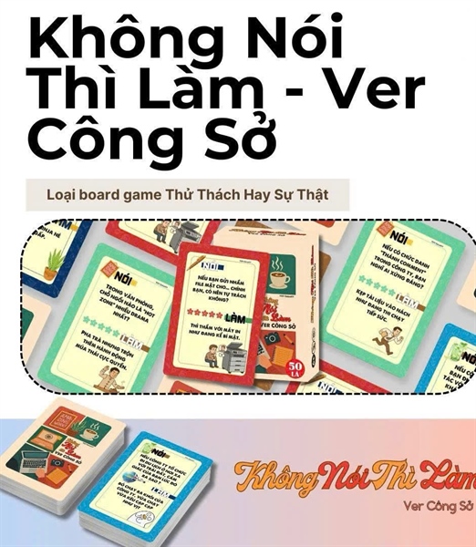 Bộ trò chơi Không Nói Thì Làm Ver Công Sở 50 lá - (Bộ)