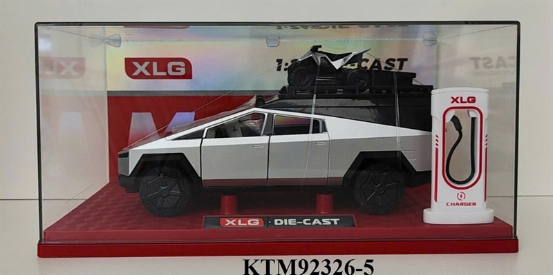 KTM92326-5 HỘP XE HƠI TESLA SẮT PIN NÚT (TRỚN) NHẠC ĐÈN 1C XLG (MÔ HÌNH)