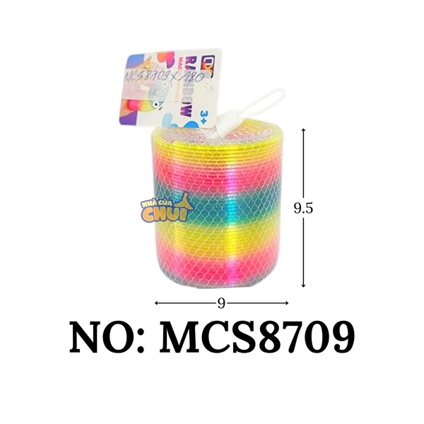 MCS8709 LƯỚI VÒNG MÀU TRÒN LỚN 1C RAINBOW 9CM