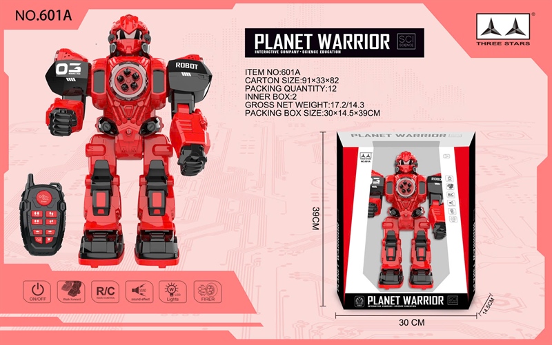 KT601A HỘP ROBO ĐK BẮN ĐẠN PLANET WARRIOR 30X14.5X39