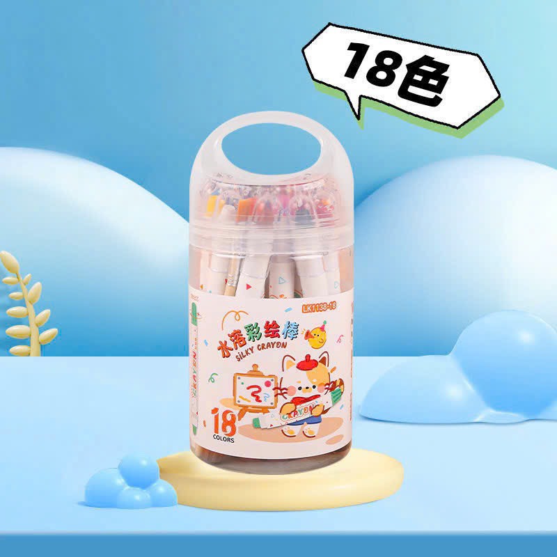 HỘP BÚT SÁP LỤA SILKY CRAYON 18 MÀU LK1138-18