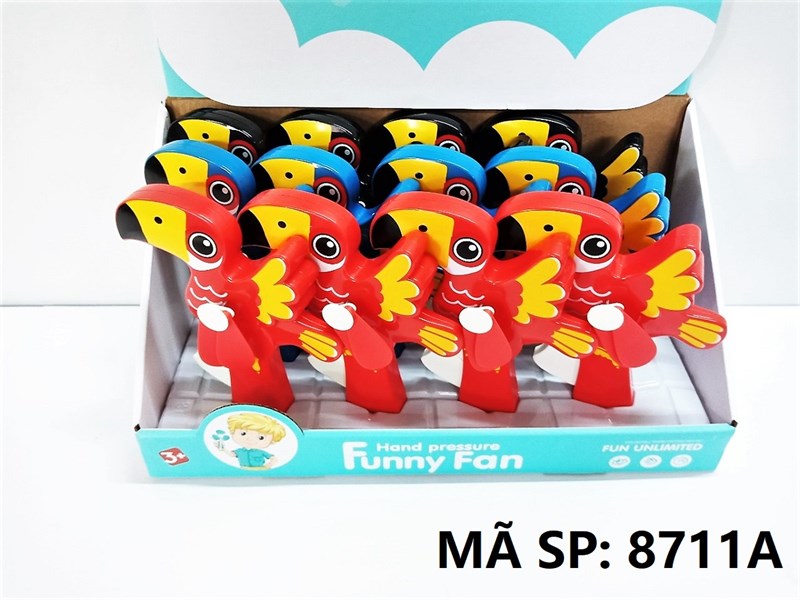 8711A HỘP QUẠT BÓP TAY CHIM MỎ LỚN 1 CÁNH 12C Funny Fan