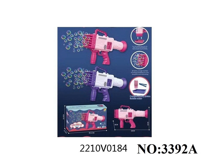 3392A HỘP X_ XÀ BÔNG PIN 36 TIA+ 1 BÌNH (2 MÀU)