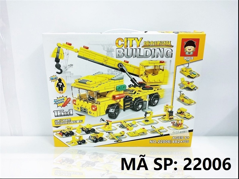 22006 HỘP LOGO RÁP XE CT CẨU 482 MIẾNG City Building