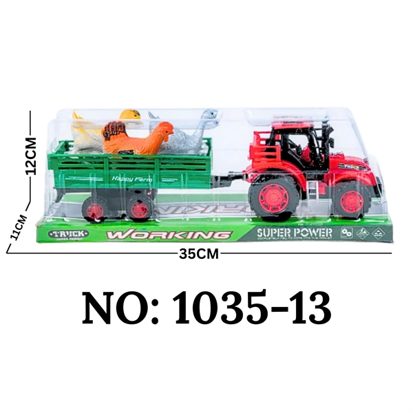 1035-13 HỘP.KIẾNG XE TRỚN KÉO XE CHỞ 3C GÀ, 2 VỊT (XE THÚ)