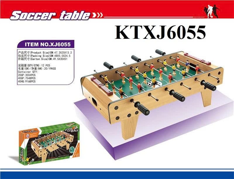 KTXJ6055 HỘP BÀN BANH GỖ 4 CHÂN+ 6 TAY CẦM FOOT BALL 48X5.5X24.5