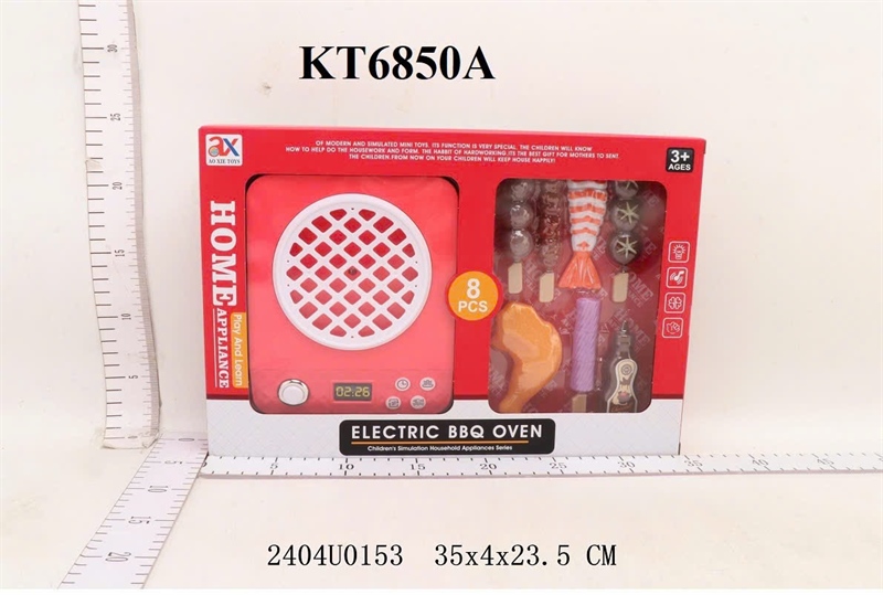 KT6850A HỘP BẾP LÒ NƯỚNG BBQ PIN+ ĐÙI GÀ, TÔM, NẤM+ TƯƠNG 8 MIẾNG ELECTRIC BBQ OVEN 34X4X23.5
