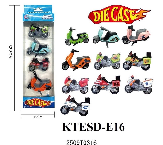 KTESD-E16 VĨ HỘP XE MOTO, VESPA SẮT TRỚN 4C TL 164 DIE CAST 10X32.8