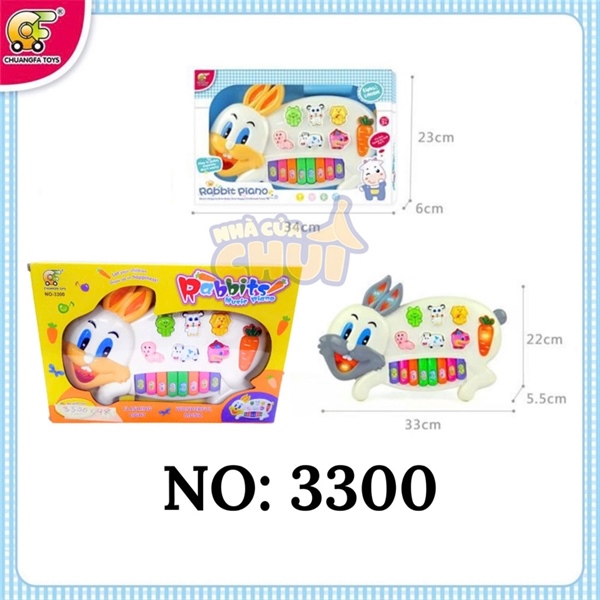 3300 HỘP ĐÀN ORGAN THỎ PIN (ĐÀN THÚ)