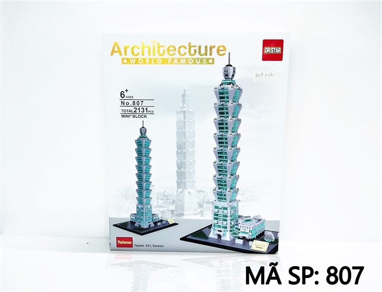 807 HỘP LOGO RÁP TÒA NHÀ TAIPEI 101 (ĐÀI BẮC 101) ĐÀI LOAN 2131 MIẾNG Architecture