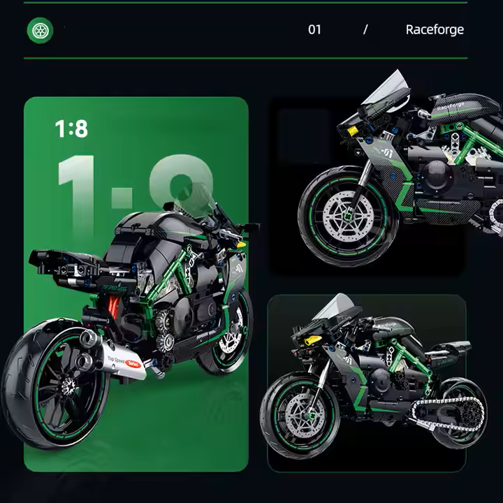 60532 HỘP LOGO RÁP XE MOTO CHUANQI H2R 511 MIẾNG TL 18 RACEFORGE