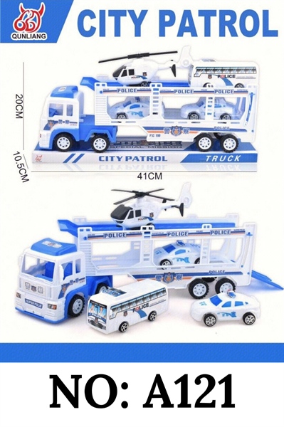 A121 HỘP KIẾNG XE TRỚN 2 TẦNG CHỞ 4C XE CS ( MÁY BAY TRỰC THĂNG, BUS, 2C XE HƠI CS) CITY PATROL A69