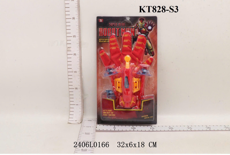 KT828-S3 VĨ BAO TAY SN NGƯỜI SẮT BẮN HÍT + 3C HÍT ROBOT MAN 32X6X18