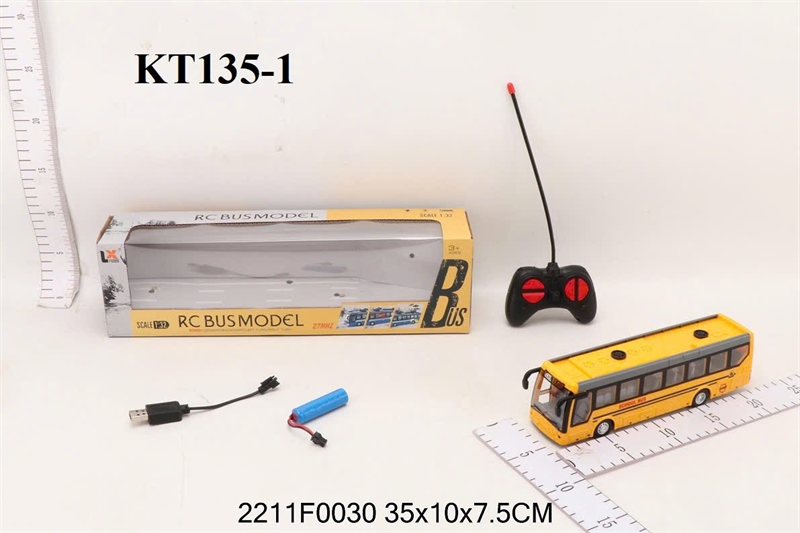 KT135-1 HỘP XE BUS ĐK 7 Đ.TÁC, CÓ SẠC TL132 RC BUS MODEL 35X10X7.5