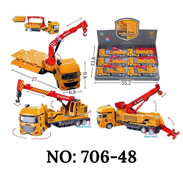 706-48 HỘP XE CT CẨU SẮT TRỚN 6C TRUCK CRANE (TÍNH HỘP) COS