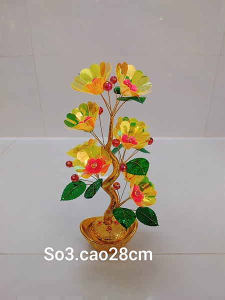 CHẬU HOA TẾT ĐỦ MÀU 28CM