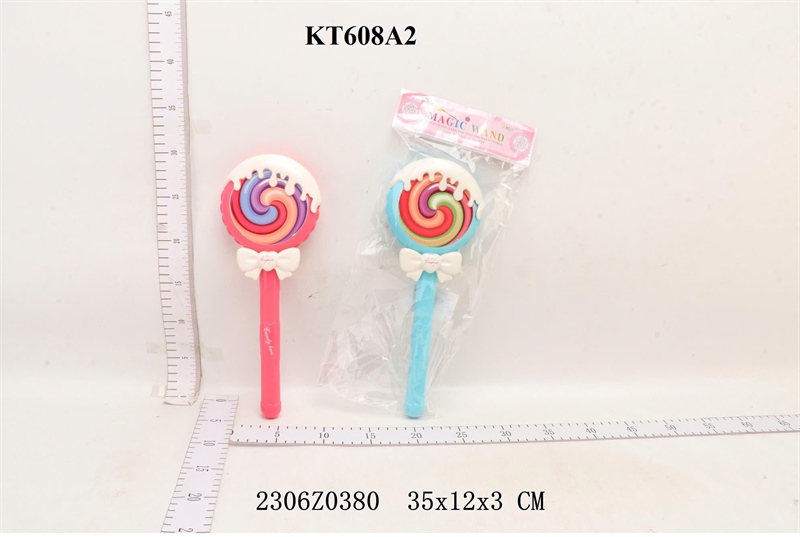 KT608A2 TÚI CÂY KẸO NƠ PIN NHẠC ĐÈN CHỚP (2 MÀU) OPP MAGIC WAND 35X12X3