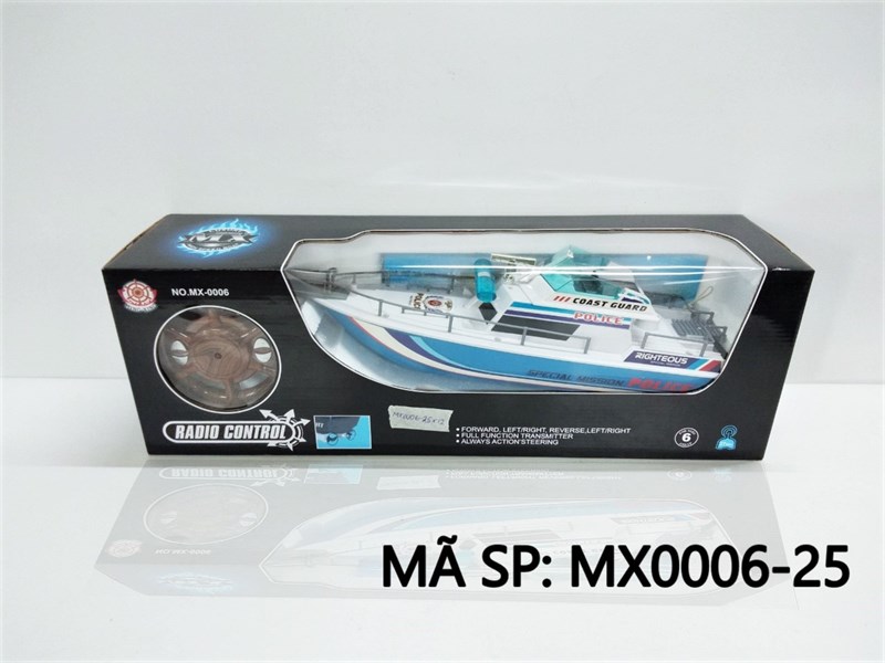 MX0006-25 HỘP TÀU (CANO) CS ĐK 7 Đ.TÁC, VÔ LĂNG BÁNH LÁI, CÓ SẠC MX-0006