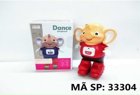33304 HỘP VOI TRƯỢT BĂNG PIN NHẠC ĐÈN NHẢY DANCING Dance Elephant