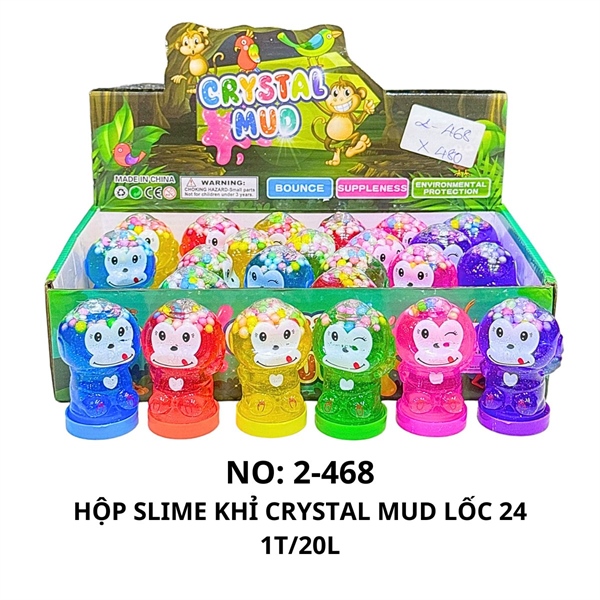 2-468 HỘP SLIME KHỈ CRYSTAL MUD LỐC 24 1T/20L