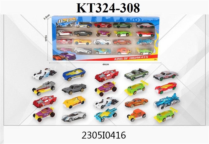 324-308  HỘP XE HƠI SẮT TRỚN 20C ĐỦ MẪU DIE CAST 324-