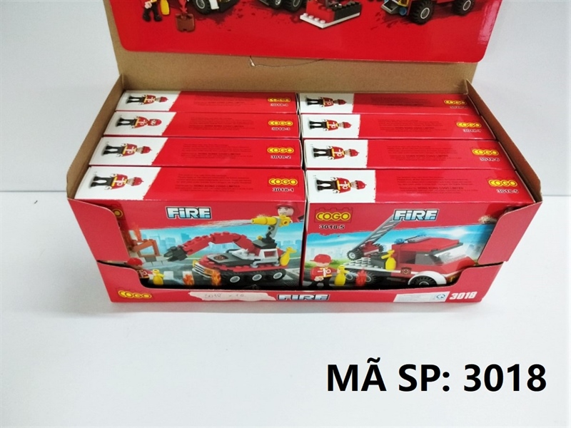 3018 HỘP LOGO RÁP XE, MÁY BAY, TÀU CỨU HỎA HỘP 8C 8 IN 1