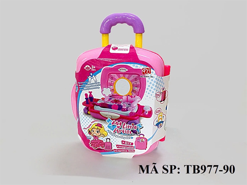 TB977-90 HỘP.VALI KÉO TRANG ĐIỂM MÁY SẤY ,GƯƠNG ,LƯỢC , DẦU THƠM