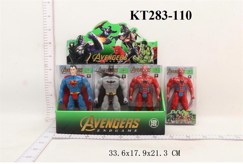 KT283-110 HỘP VĨ SN AVENGERS 12T PIN NÚT ĐÈN (SUPER MAN, NHỆN, BATMAN) (LỐC 12C TÍNH CÁI) 33.6X17.9X21.3