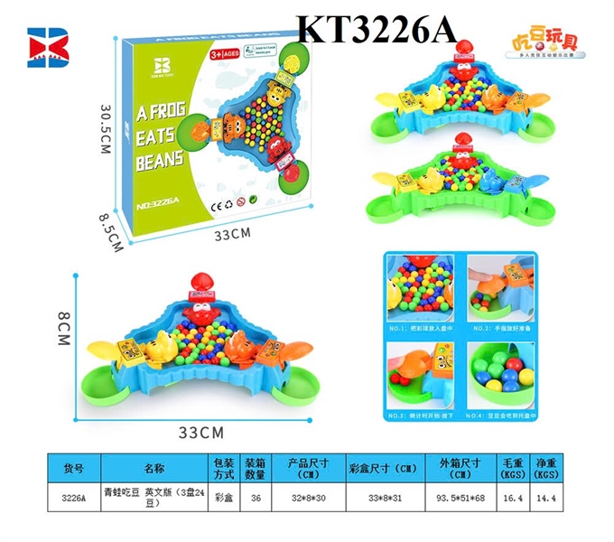 3226A  HỘP TRÒ CHƠI ẾCH 3C ĂN KẸO (Frogs eat beans)