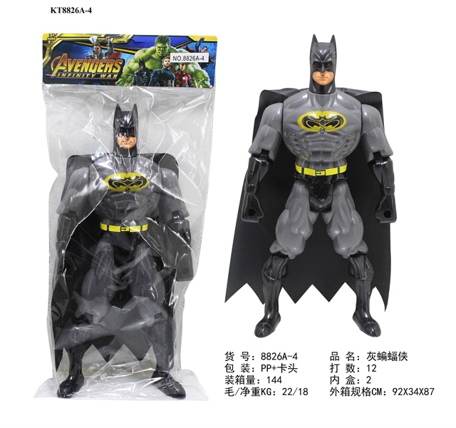 KT8826A-4 TÚI SN 1T BATMAN PIN NÚT ĐÈN AVENGERS (PVC)