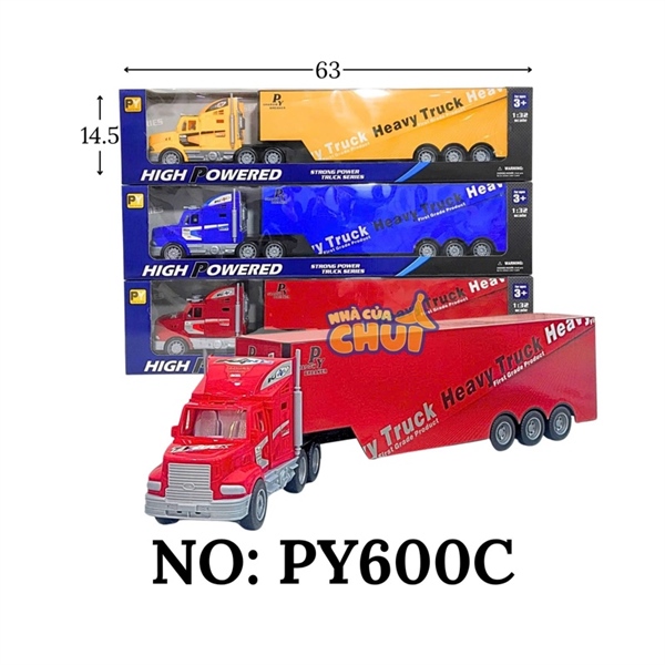 PY600C HỘP XE CT CONTAINER TRỚN 1C ĐỦ MÀU (VÀNG, ĐỎ, XANH DƯƠNG)