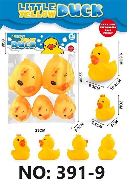 391-9 TÚI CHÍT VỊT NƠ VÀNG 5C (2C LỚN+ 3C NHỎ) DUCK (PVC)