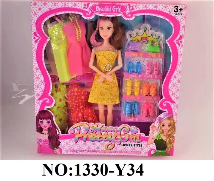 1330-Y34 HỘP BABY 1C KHỚP + 5 ÁO+ 6 ĐÔI GIÀY+ TÚI XÁCH PRETTY GIRL