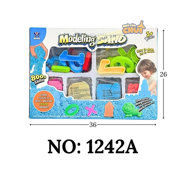 1242A HỘP ĐẤT SÉT CÁT NẶN SỐ HỌC ( 4 TÚI ĐẤT)