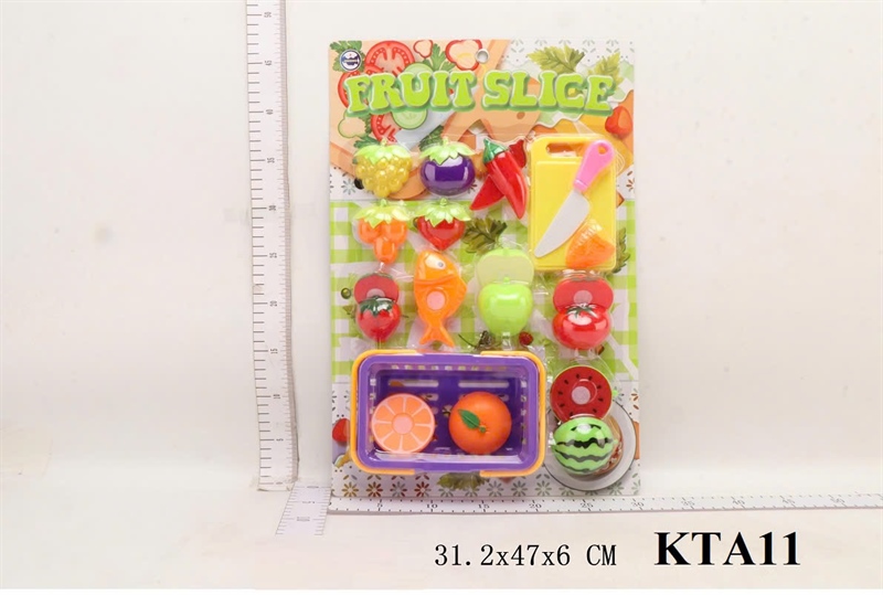 KTA11 VĨ BẾP DÍNH TRÁI CÂY DÂU, NHO, DƯA HẤU, CÀ CHUA, ỚT+ CÁ+ GIỎ CAM+ DAO+ THỚT FRUIT SLICE 31.2X47X6