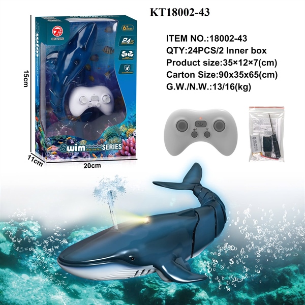 KT18002-43 HỘP THÚ CÁ VOI ĐK ĐÈN CÓ SẠC+ VÍT SWIM ANIMAL SERIES 20X11X15 18001-41-42-43-44-45-46, 18002-41-42-43-44-45-46, 18003-41-42-43-44-45-46, 18004-41-42-43-44-45-46, 18006-41-42-43-44-45-46