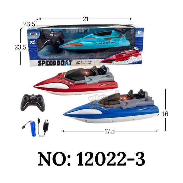 12022-3 HỘP TÀU CANO ĐK CÓ SẠC SPEED BOAT (XANH NGỌC, ĐỎ, XANH DƯƠNG)