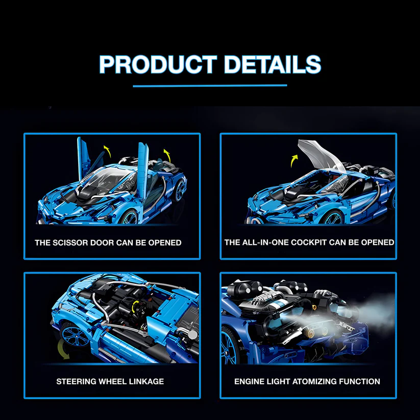 10613 HỘP LOGO RÁP XE HƠI BUGATTI 3762 MIẾNG TL 18 BUJIADI-W16 24CMX60.6CMX28.5CM (PHIÊN BẢN GIỚI HẠN MẠ ĐIỆN)