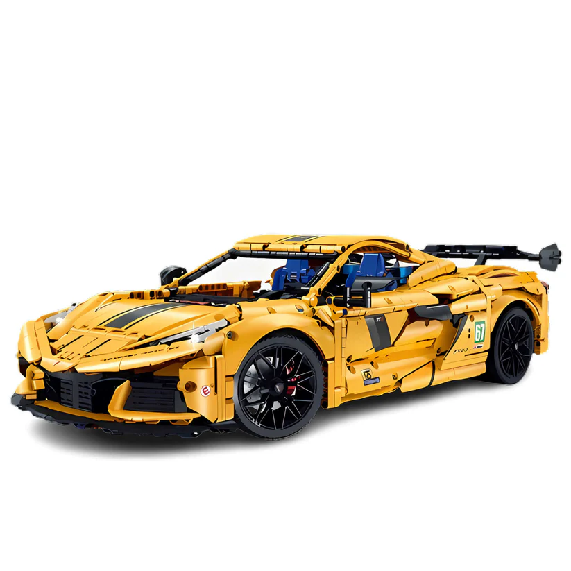 10622 HỘP LOGO RÁP XE HƠI MỞ CỬA 3788 MIẾNG TL 18 RACEFORGE TOP SPEED SERIES (VÀNG)