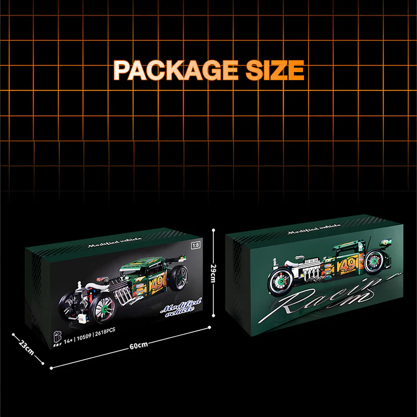 10509 HỘP LOGO RÁP XE HƠI CỔ 2618 MIẾNG TL: 1:8 MODIFIED VEHICLE