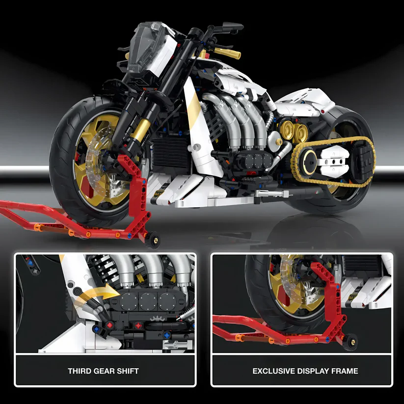 60522 HỘP LOGO RÁP XE MOTO LAMBORGHINI 1810 MIẾNG TL 15 RACEFORGE 22CMX17CMX52.8CM