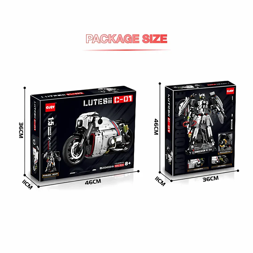 60520 HỘP LOGO RÁP XE MOTO 2616 MIẾNG TL 15 RACEFORGE CHASE THE PULSE 27CMX18CMX50.3CM ( DẠNG MECHA CÓ THỂ THAY ĐỔI)
