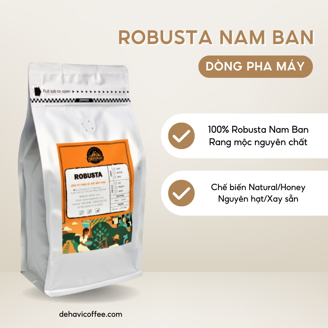 Cà phê ROBUSTA Pha Máy