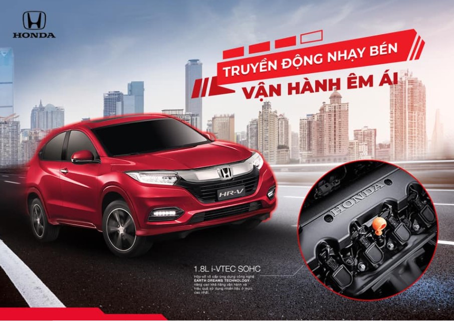 Động cơ 1.8L trên Honda HR-V truyền động nhạy bén, vận hành êm ái
