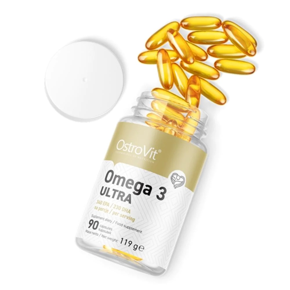 Ostrovit Omega-3 Ultra 1000mg Fish Oil, 340mg EPA/ 230mg DHA 90v