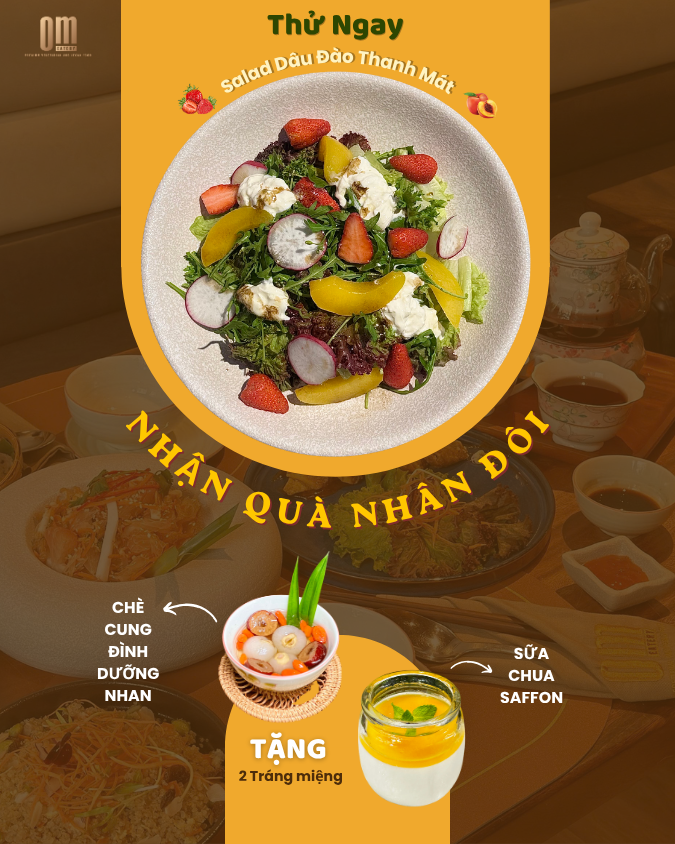 Salad Dâu Đào Thanh Mát – Thanh Vị Tự Nhiên, Nâng Tầm Trải Nghiệm