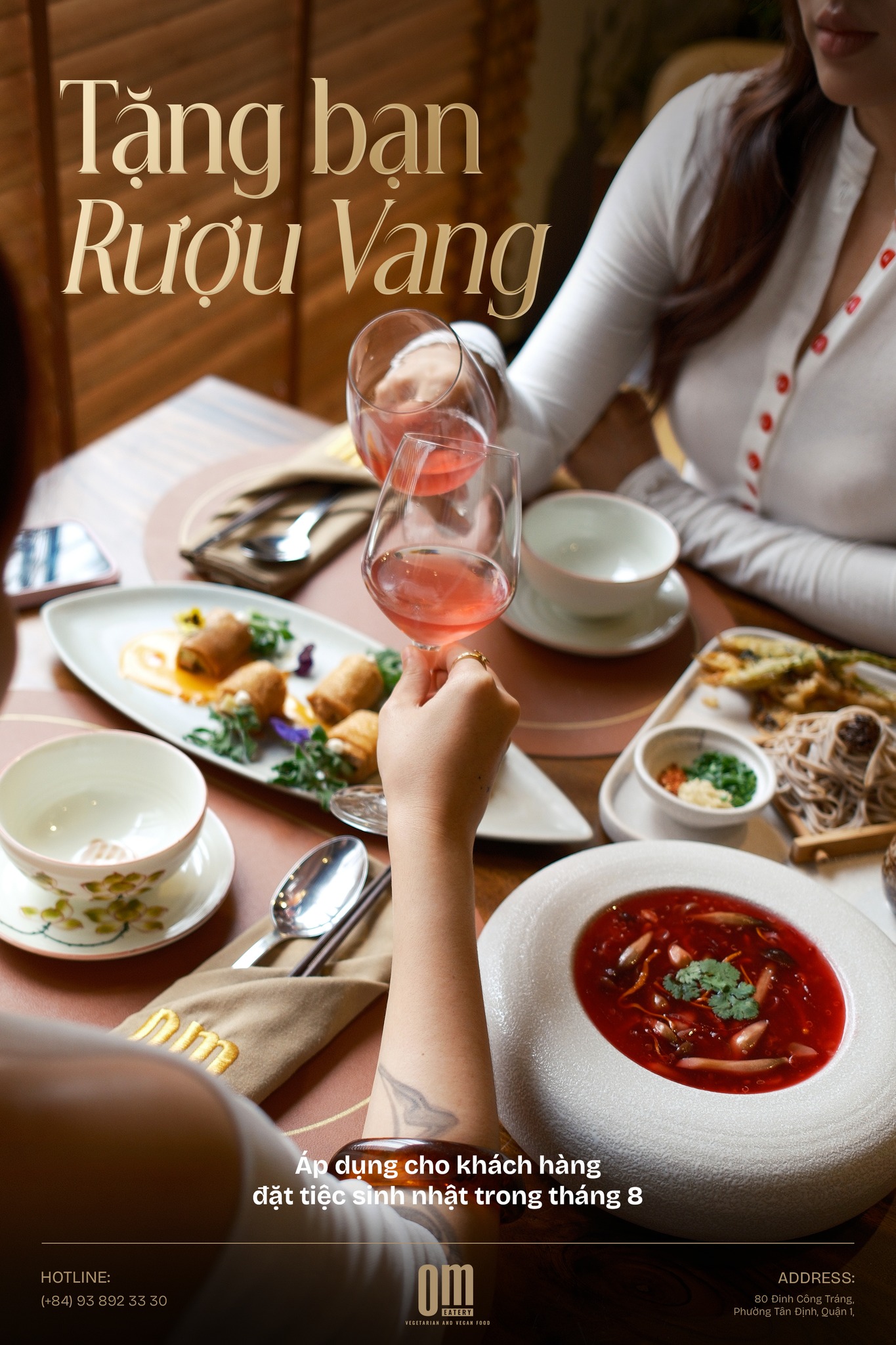 🎉 MỪNG SINH NHẬT – OM EATERY TẶNG RƯỢU VANG 🎉