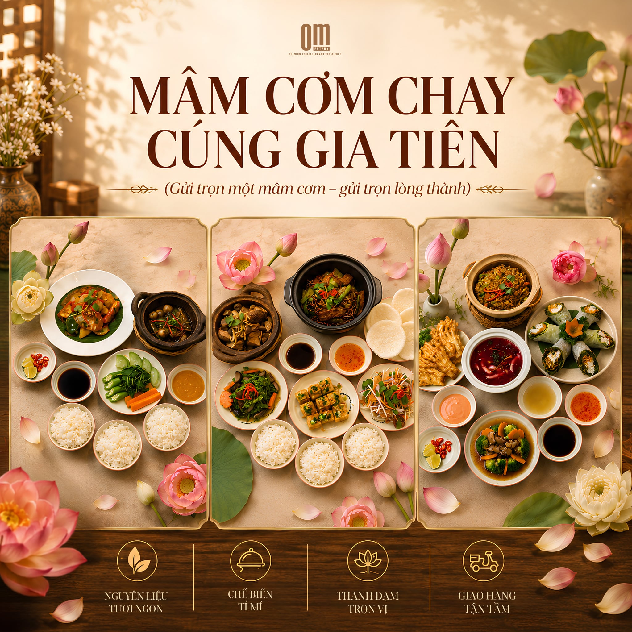 MÂM CƠM CHAY CÚNG GIA TIÊN (Gửi trọn một mâm cơm – gửi trọn lòng thành)