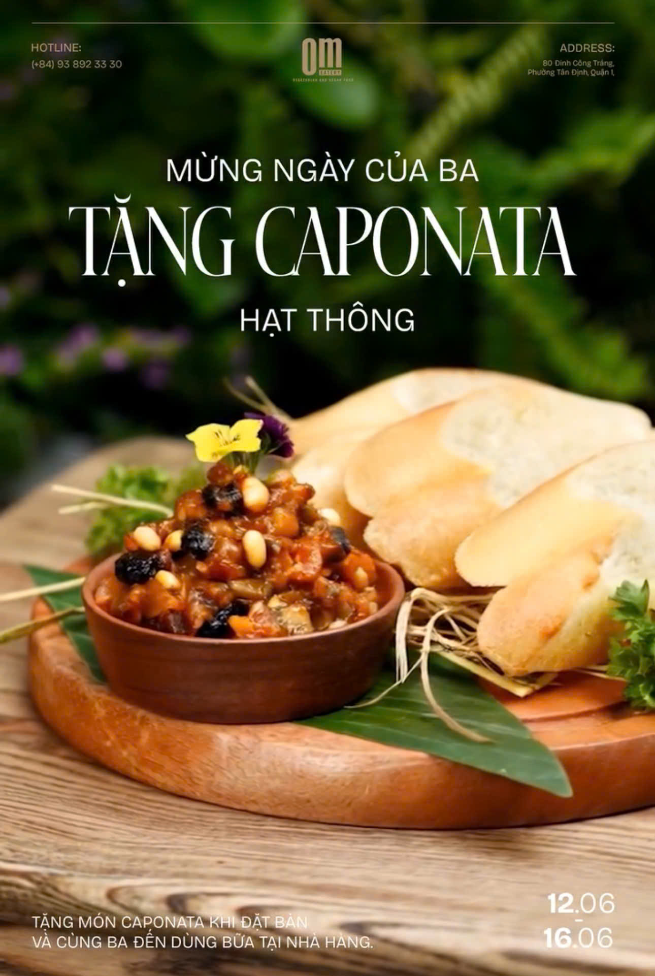 🎉 MỪNG NGÀY CỦA BA – TẶNG MÓN CAPONATA HẠT THÔNG 🎁