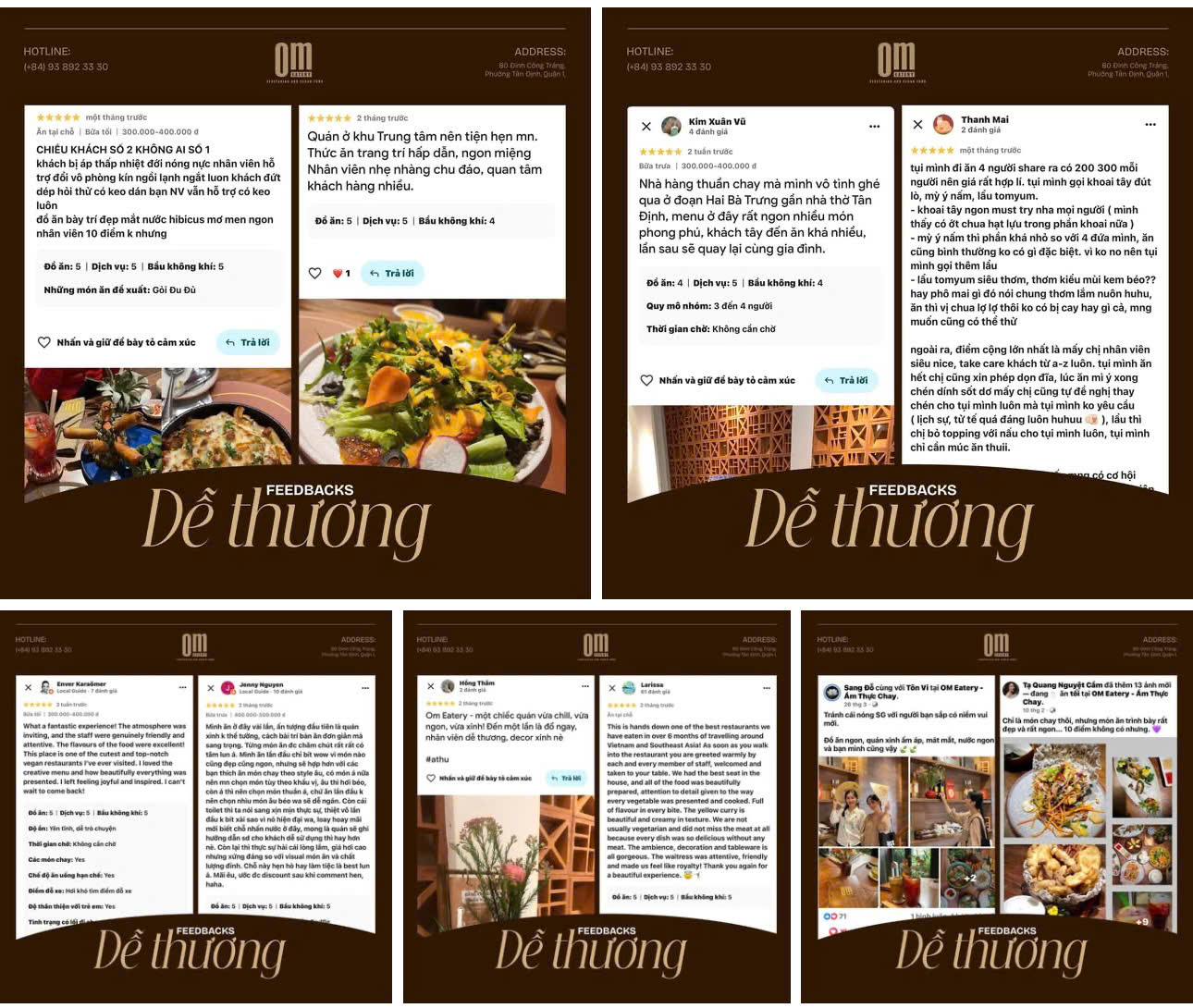 ❤️ CẢM ƠN NHỮNG PHẢN HỒI YÊU THƯƠNG TỪ KHÁCH HÀNG CỦA OM EATERY ❤️